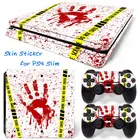 Тонкая наклейка для консоли PlayStation 4 и контроллеров PS4 Slim, наклейка на контроллер геймпада PS4, наклейка