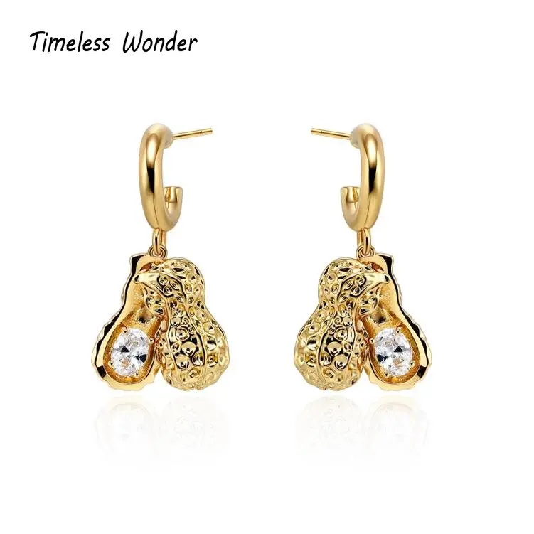 

Женские серьги-гвоздики в форме арахиса, с жемчугом