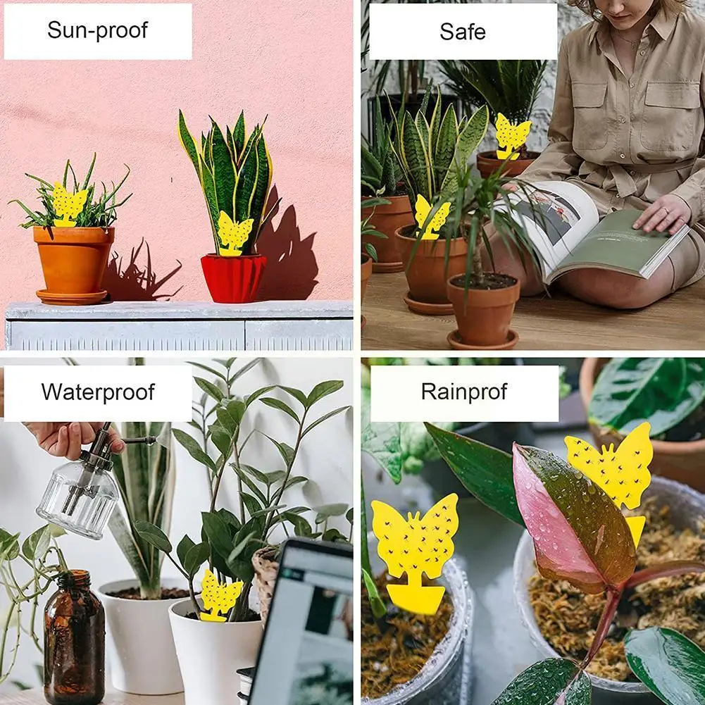 12 шт. прочные Желтые Липкие Ловушки для насекомых |