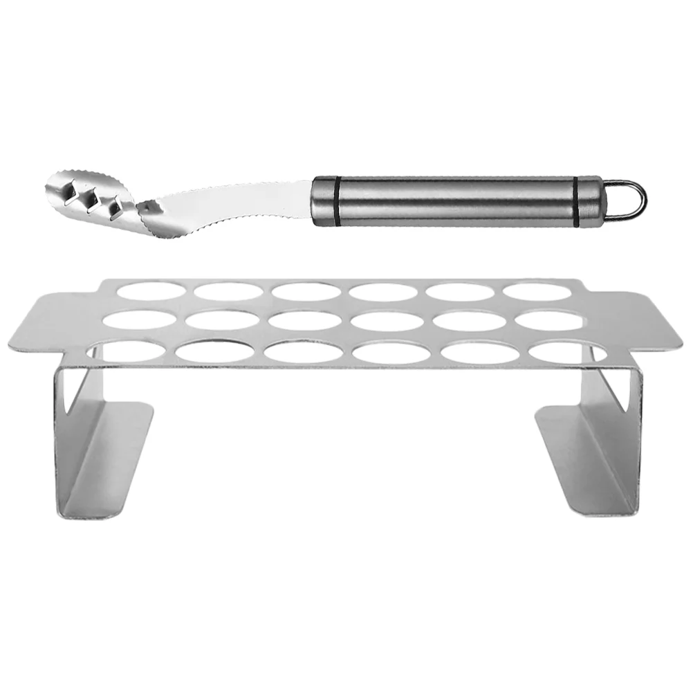 

1 Set Stainless Steel Bbq Pepper Rack Chili Pepper Barbecue Tool with Chili Corer