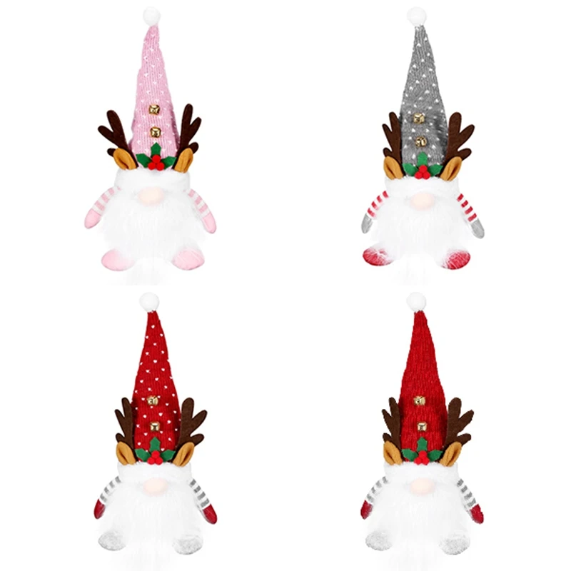 

HOT-Christmas Gnome Lights, Handmade Lighted Nordic Figurine Plush Elf Toy Christmas Decorations Holiday