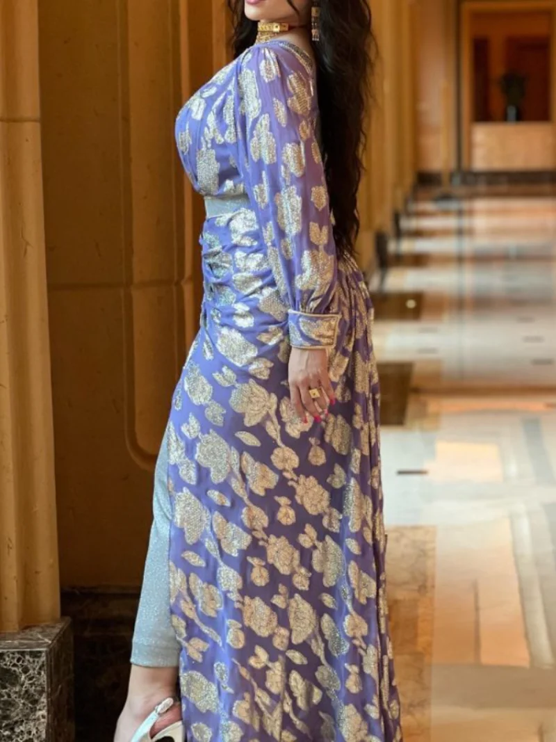 India Turkey Muslim Abaya Dresses Women Bodycon Slim Fit Chiffon Wedding Evening Party Dress Belted Jilbab Abaya Morocco Caftan
