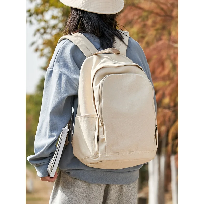 

Korean Style Student Schoolbag Female Large Capacity2022New Simple Backpack Middle School Students Campus Backpack Travel