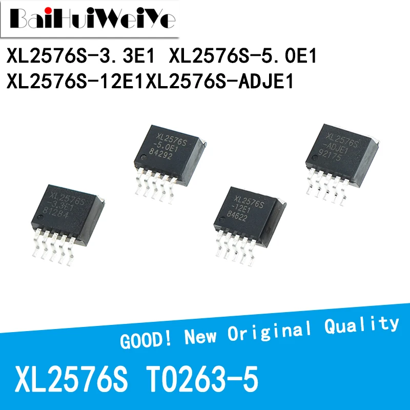 

10PCS/LOT XL2576S XL2576S-3.3E1 XL2576S-5.0E1 XL2576S-12E1 XL2576S-ADJE1 TO263 TO263-5 XL2576 Voltage Regulator Chip New