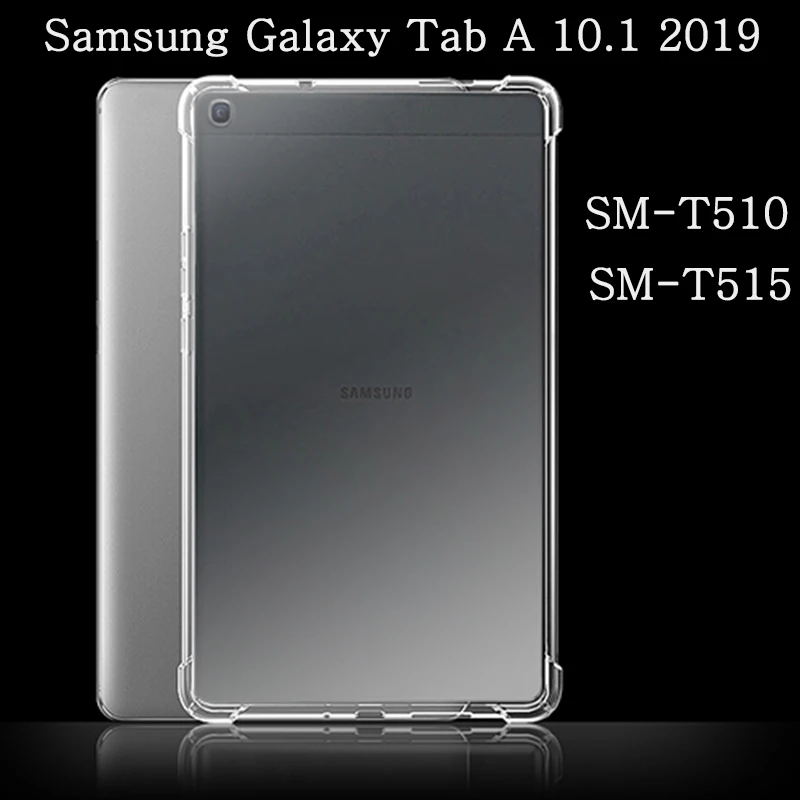 

Чехол для планшета Samsung Galaxy Tab A 10,1 дюйма, 2019 дюйма, женская модель T510, противоударный мягкий силиконовый чехол, Прозрачный задний Чехол из ТПУ