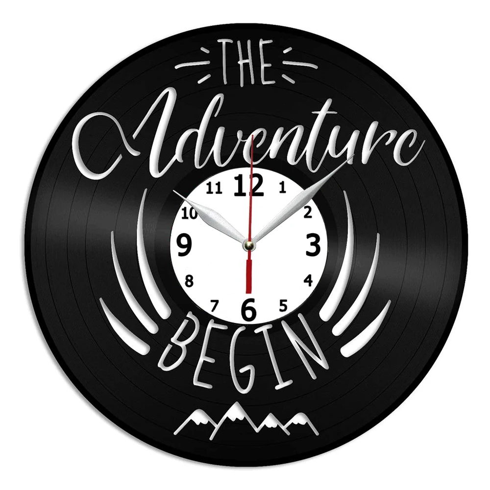 

Виниловые настенные часы «Приключения» для домашнего декора, 12 дюймов