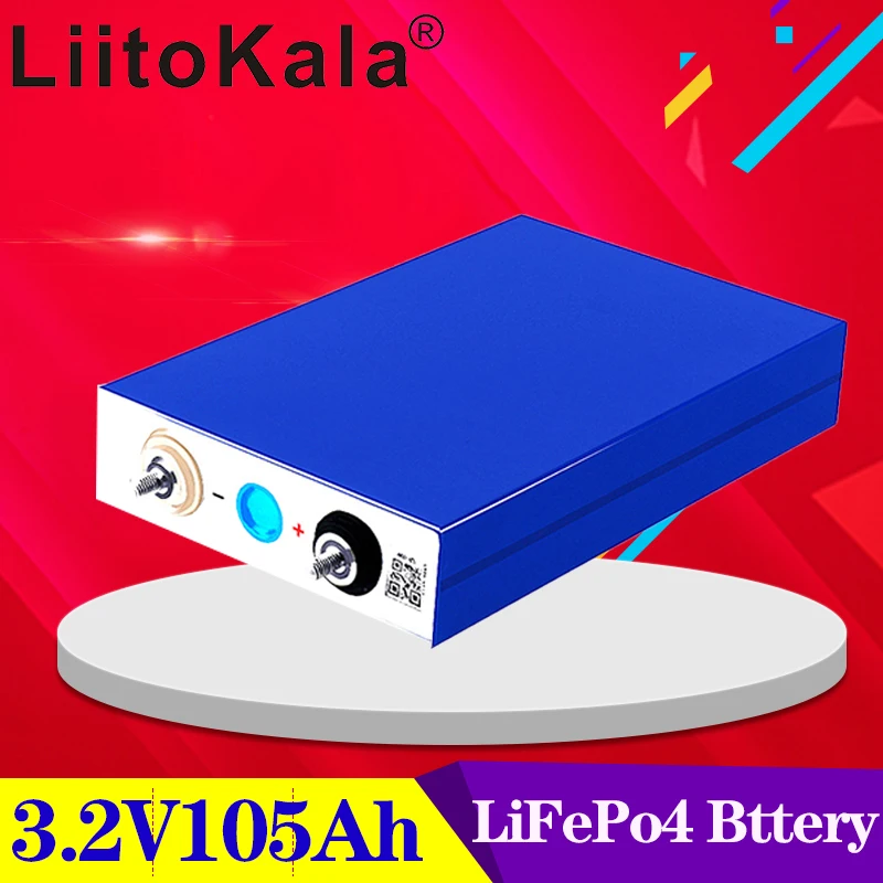 

1PCS LiitoKala GRADE A 3.2V 90Ah 100Ah 105Ah lifepo4 battery 12V 24V 86Ah Electric RV Golf car outdoor solar energy Rechargeable