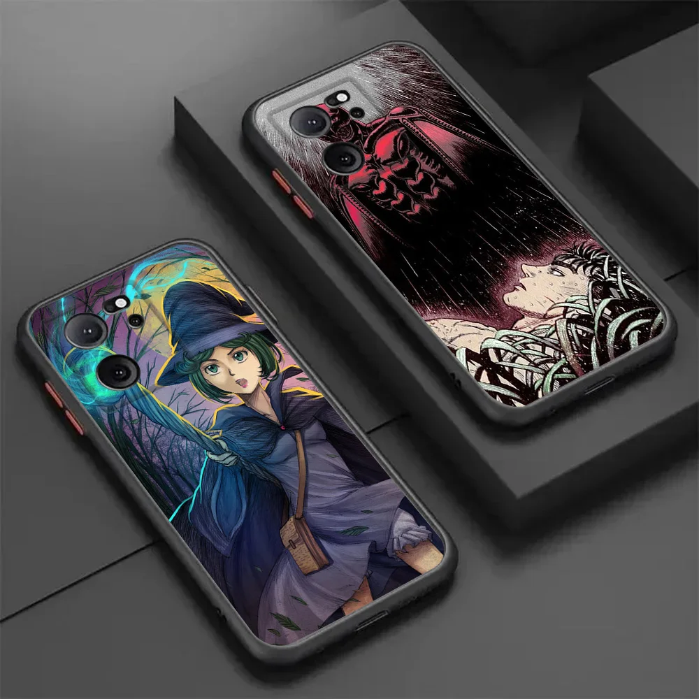 Фото Чехол для телефона Xiaomi Redmi Note 13Pro 5G 12s 12c 12 12t 12x 11s 11t 11Lite Anime Berserk Guts Полупрозрачная матовая мягкая задняя крышка №1