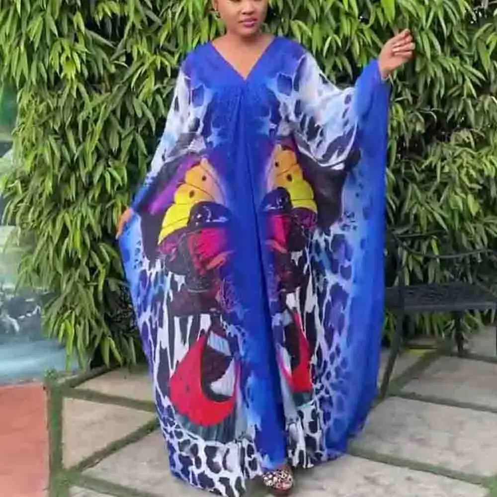 

African Ladies Outfits Women 2 Pieces Pants Sets Printed Blouse & Long Trousers Fashion Loose Elegant Evening Night Club Sets