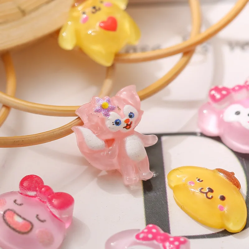 Новый Маникюрный мультяшный прозрачный цветной окрашенный кукла милая