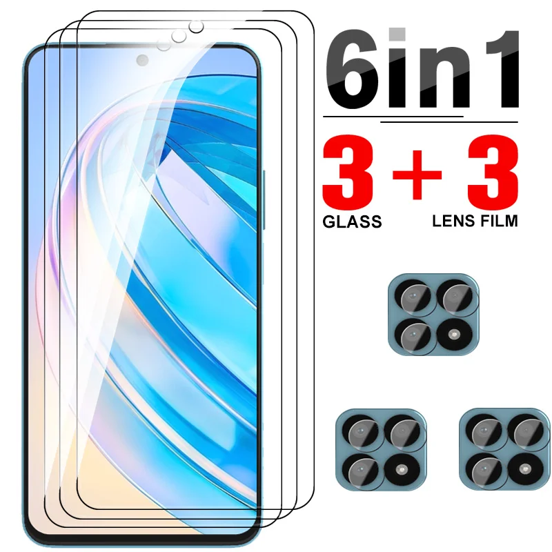 6in1 Tempered Glass For Honor X8a Screen Protectors For Honer Xonor X8a X 8 a HonorX8a 4G 6.7