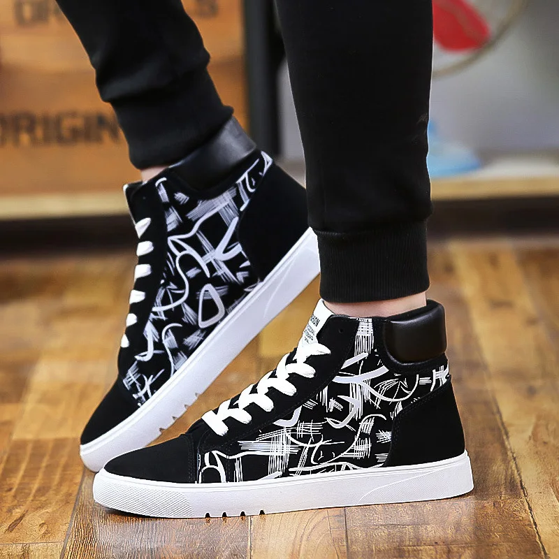 

Fashion Men Shoes New Men Casual Shoes High Top Sneakers Men Vulcanized Shoes Platform Sneakers Quality Mens Sneakers Masculinas