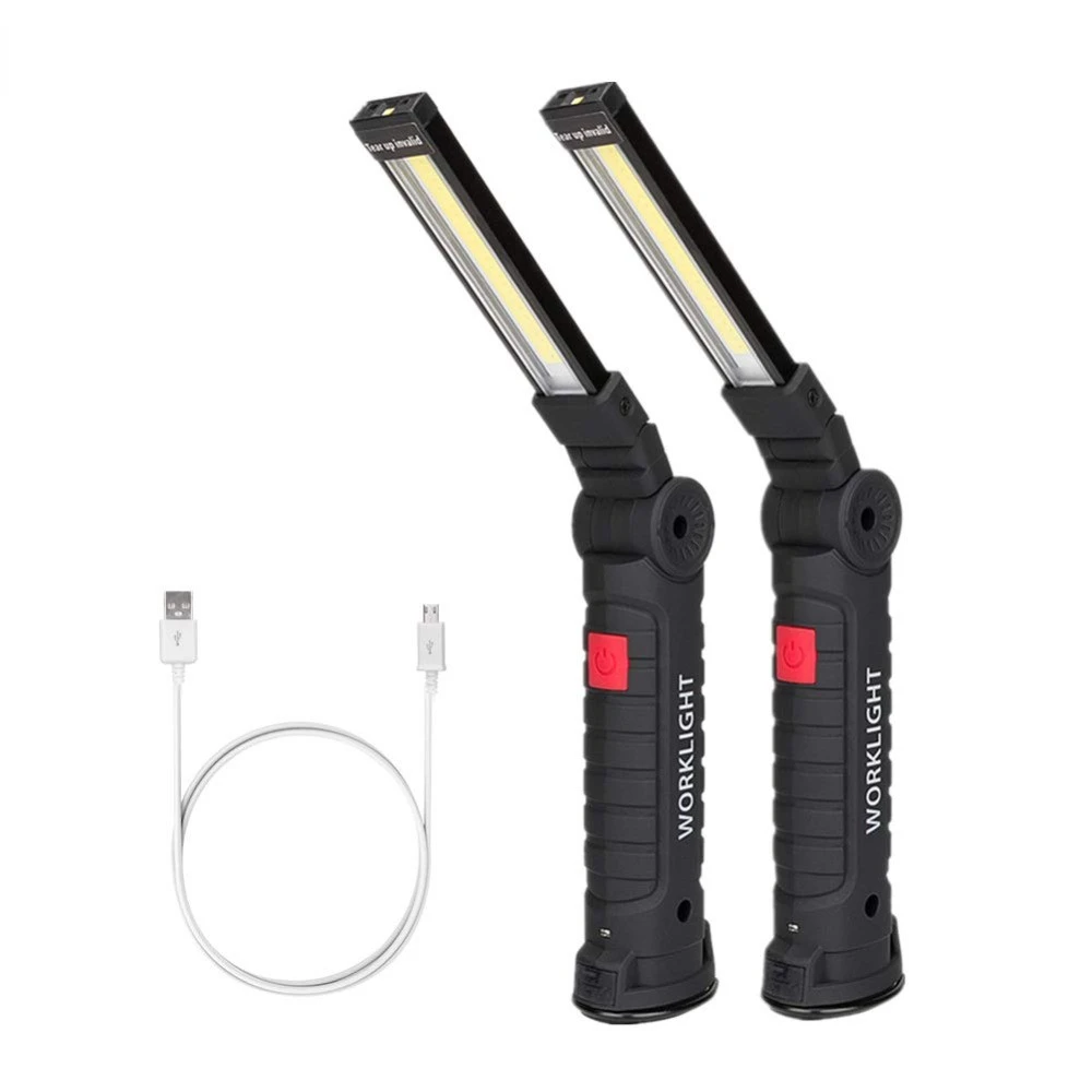 

5 Modes COB LED Work Light USB Rechargeable Working Lights with Magnetic LED Flashlight Inspection Lamp for Car Repair Camping