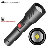 sololandor drop shipping flashlight xhp50 2 most powerful flashlight 18650 usb torch xhp50 lantern 18650 hunting lamp hand light