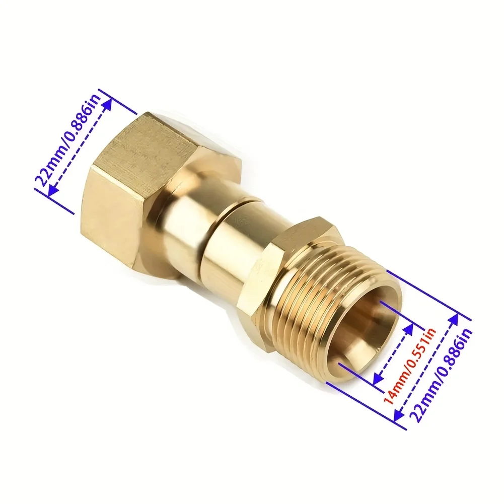 

360 ° Вращающийся Соединитель Для Аппаратов Высокого Давления M22 С Резьбой 14 Мм