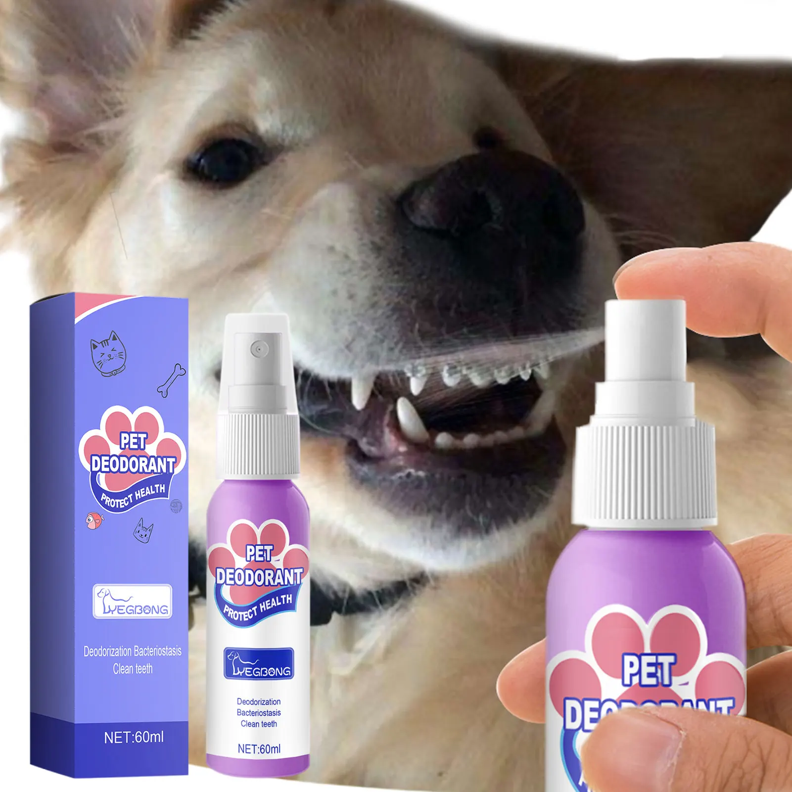 

Очиститель зубов для собак и кошек, легкий и эффективный спрей для уменьшения зубного налета и