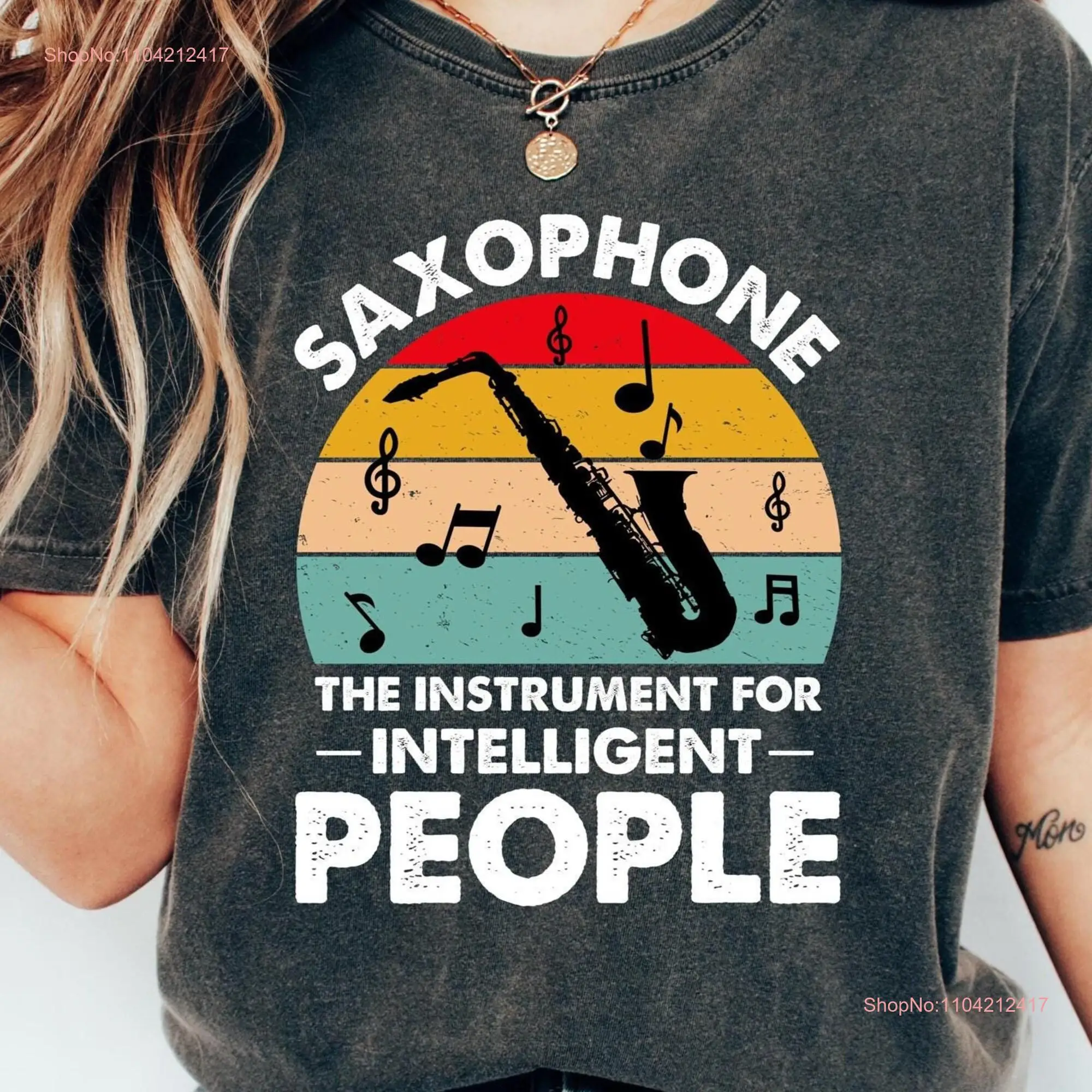 Comfort Colors Saxophone The Instrument for Intelligent People T Shirt Musician Lover Jazz Music long or short sleeves