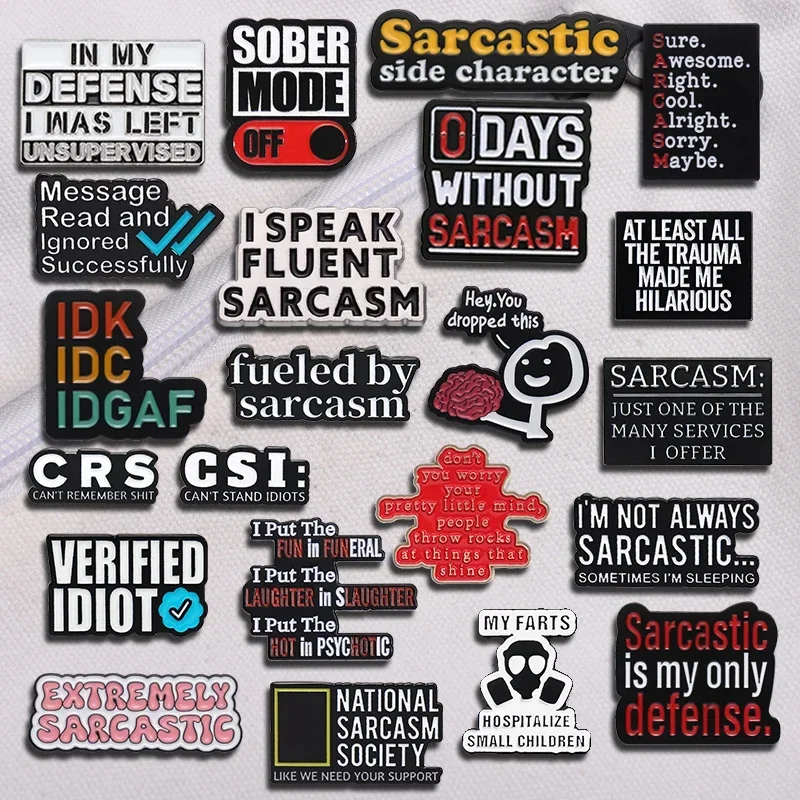 Юмор Сарказм сборный набор эмалированные булавки на заказ саркастическая брошь