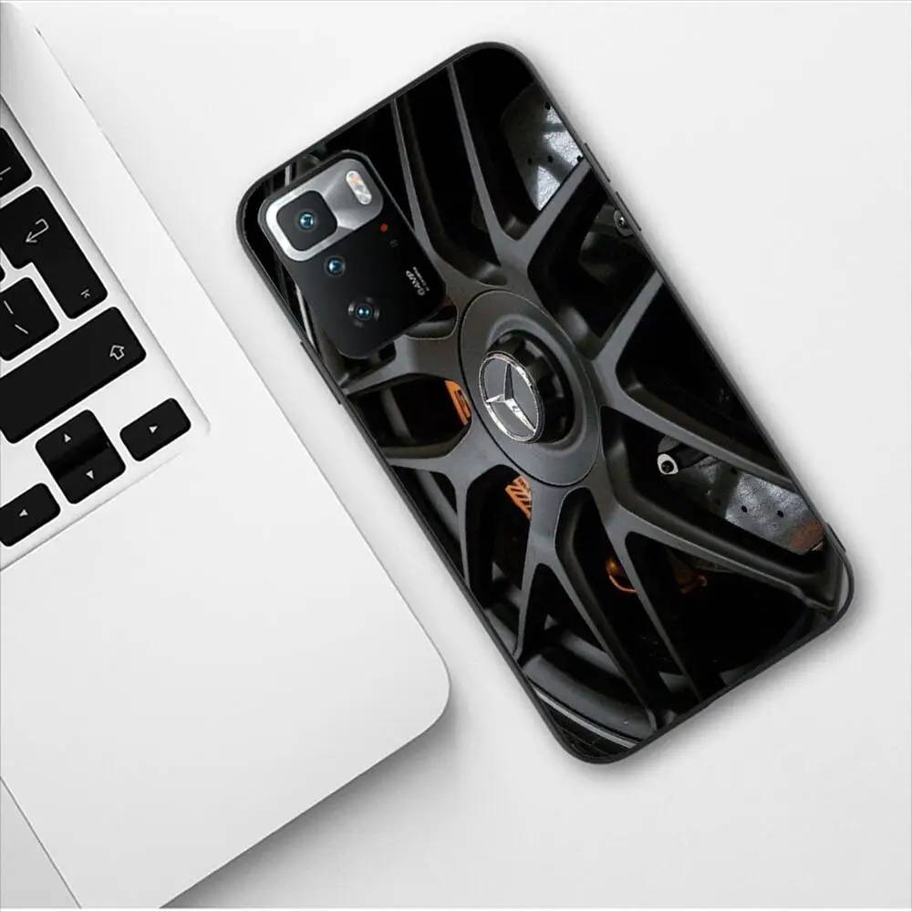 Mercedes Benz Wheels Phone Case for Redmi 9 9A 7A 10 8A 10A 8 Note 11 10S 7 11S Plus POCO X3 Pro Luxury Design New Fashion Cover
