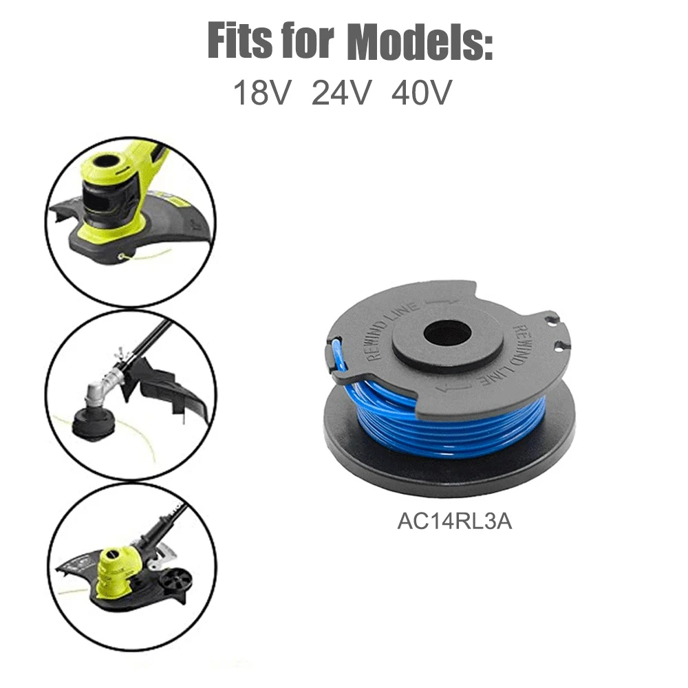 6 шт. сменные катушки для триммеров Ryobi One + AC14RL3A 18 в 24 40