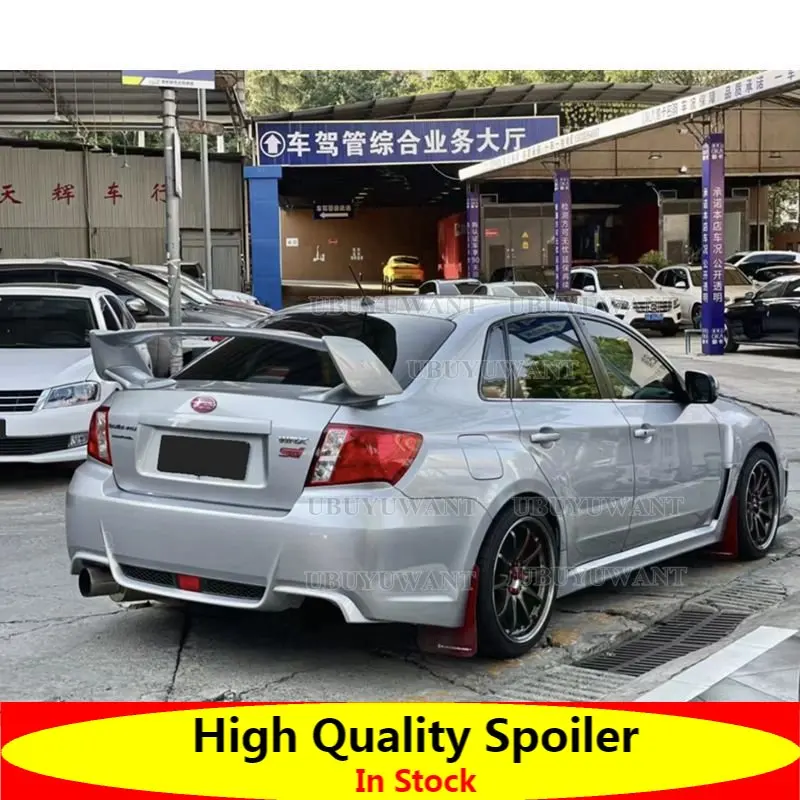 

Спойлер для заднего багажника 2007-2016 Subaru Impreza WRX STI, высококачественный спойлер из АБС-материала для заднего крыла автомобиля, спойлер грунтового цвета