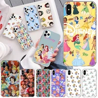 disney princess phone case for iphone 13 12 11 pro mini xs max 8 7 plus x se 2020 xr silicone soft cover