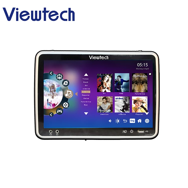 

10.1 inch LCD monitor wireless vdo seat screen system android bus pad for train