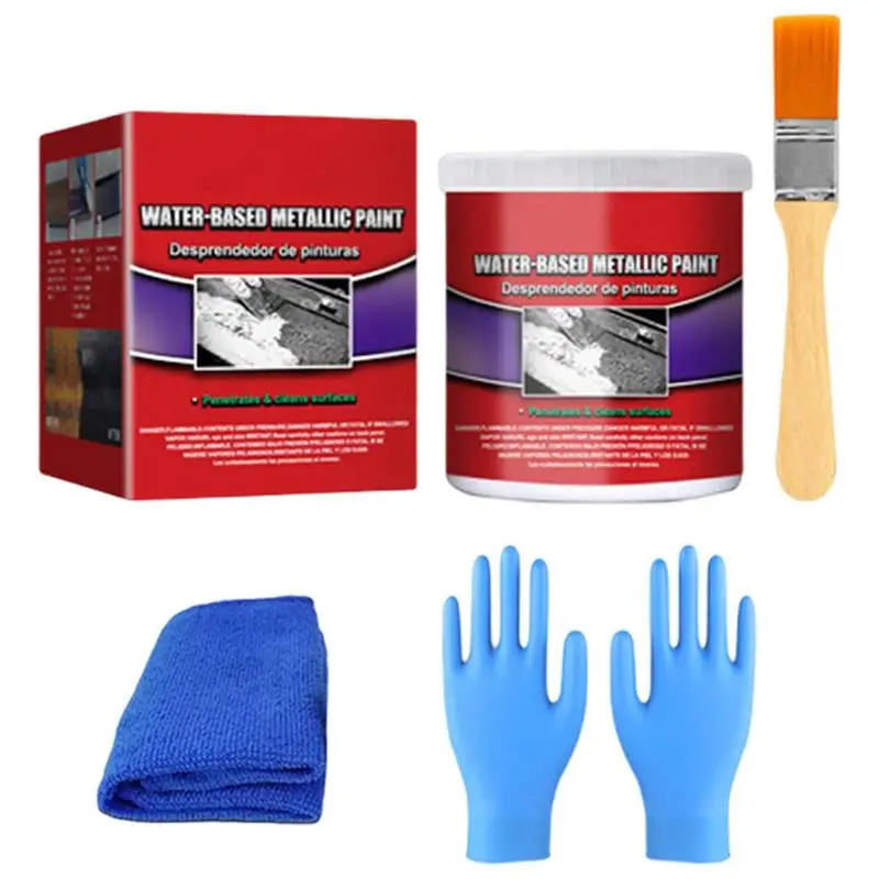 

Water Based Metallic Paint Metal Rust Remover 180g Multi-Functional Rust Converter Gel With Brush For Truck Garage SUV Car