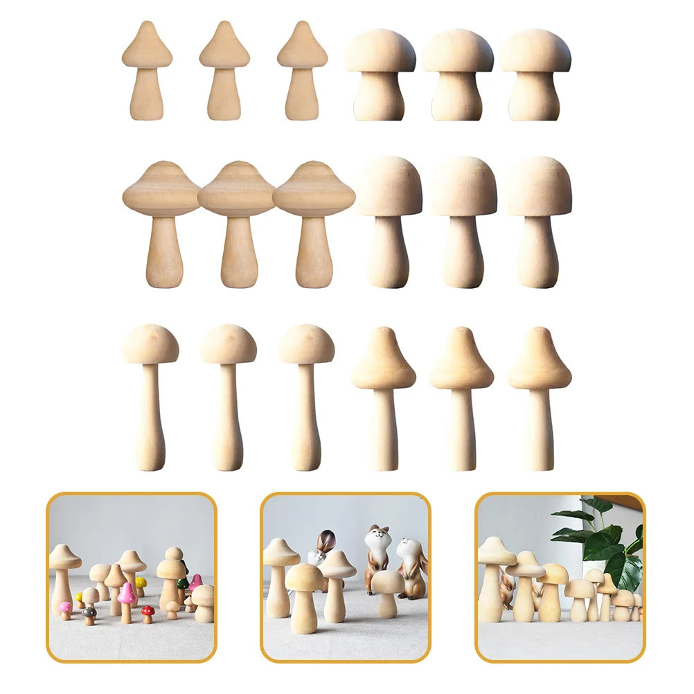 

Wooden Mushroom Pegunfinished Wood Unpainted People Bodies Figures Toy Painting Kidsfigure Blank Shapes Mini Plain