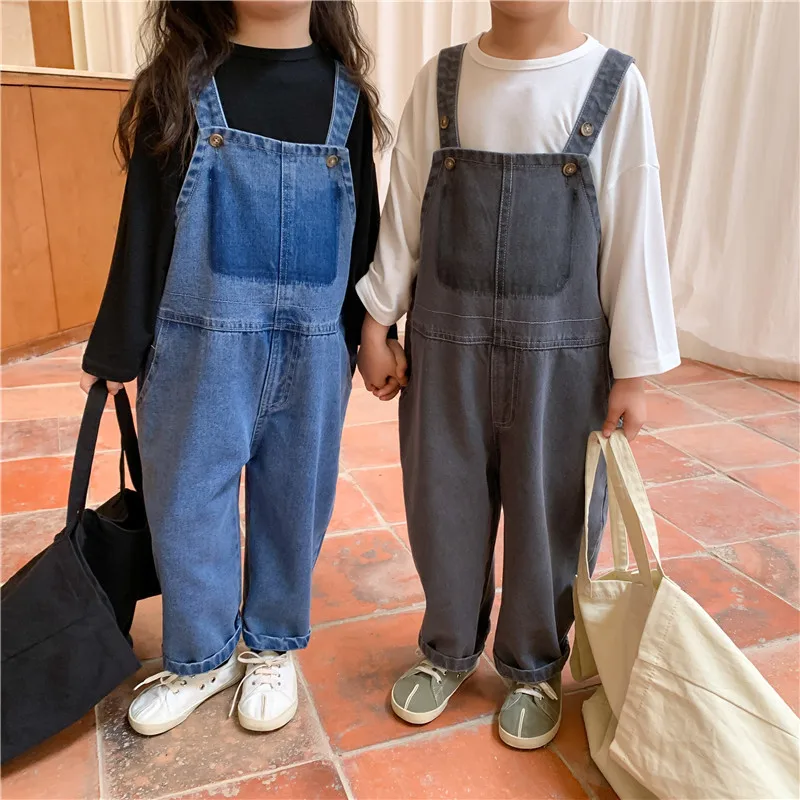 

Детские джинсовые комбинезоны, новинка 2022, модные детские джинсы для сада, детские джинсовые подтяжки для младенцев, для мальчиков и девоче...