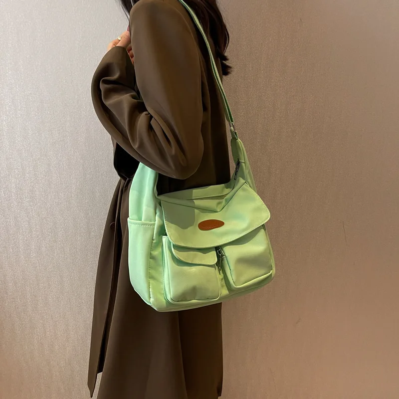 Новая однотонная сумка на одно плечо для женщин модная повседневная простая