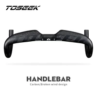 toseek full carbon fiber bike road bent bar handlebar bicycle accessories width 400420440mm black red silver