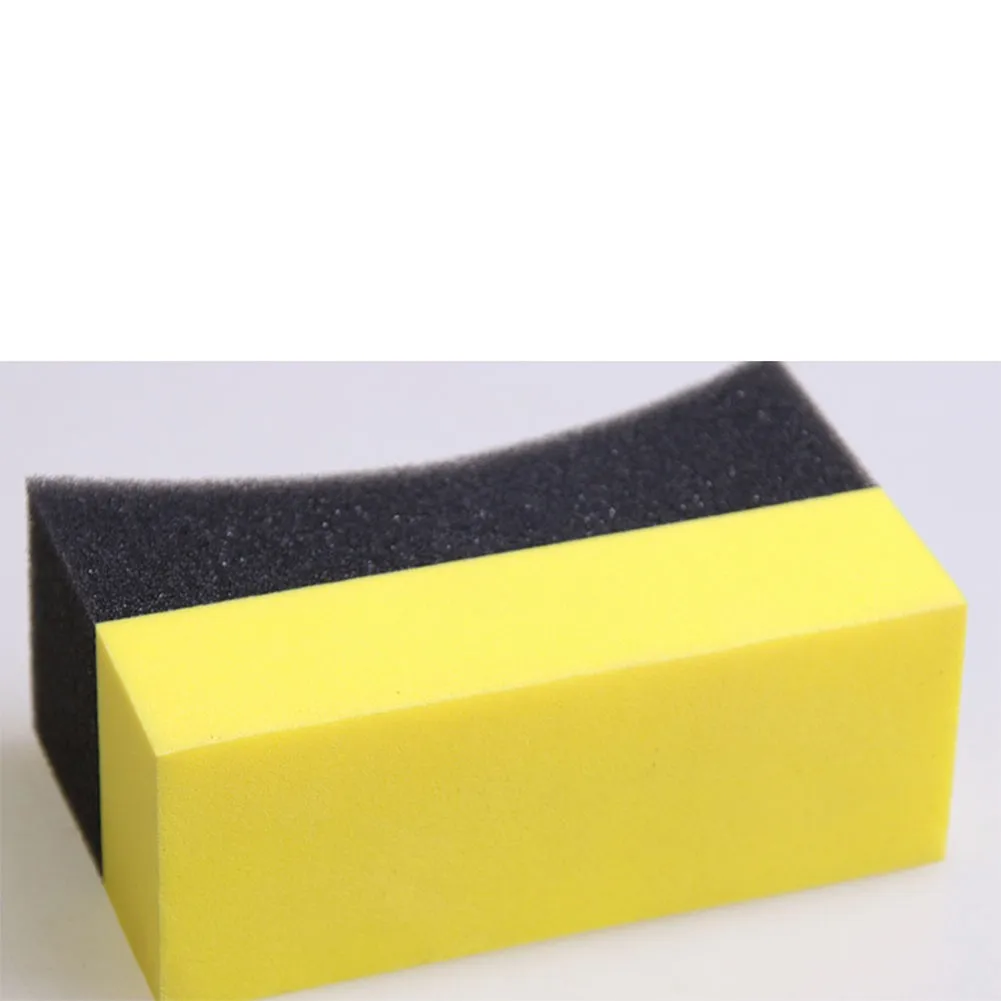 

1pc U-Shape Car Wash Tire Wax Polishing Sponge Corner Wipe Clear ARC Edge Sponge Universal Automotive Care Supplies