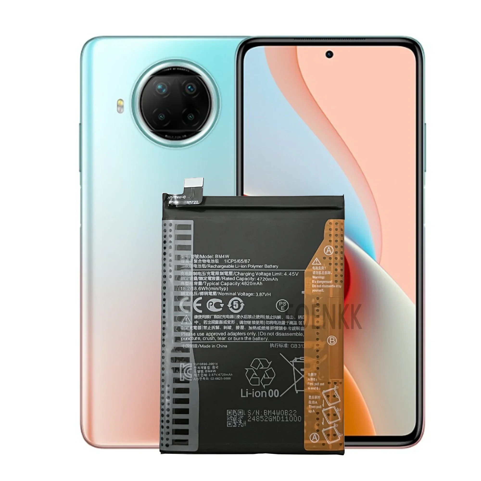 2024 года 100% оригинальный аккумулятор высокого качества 4820 мАч BM4W для Xiaomi Mi 10T lite 5G