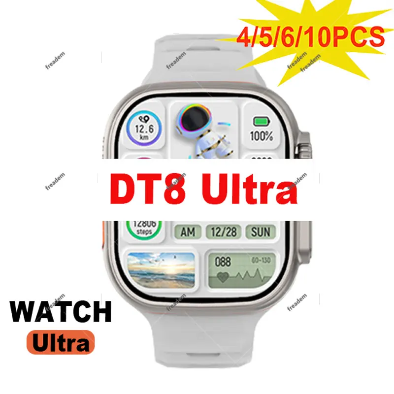 

Смарт-часы DT8 для мужчин и женщин, 49 мм, Беспроводная зарядка