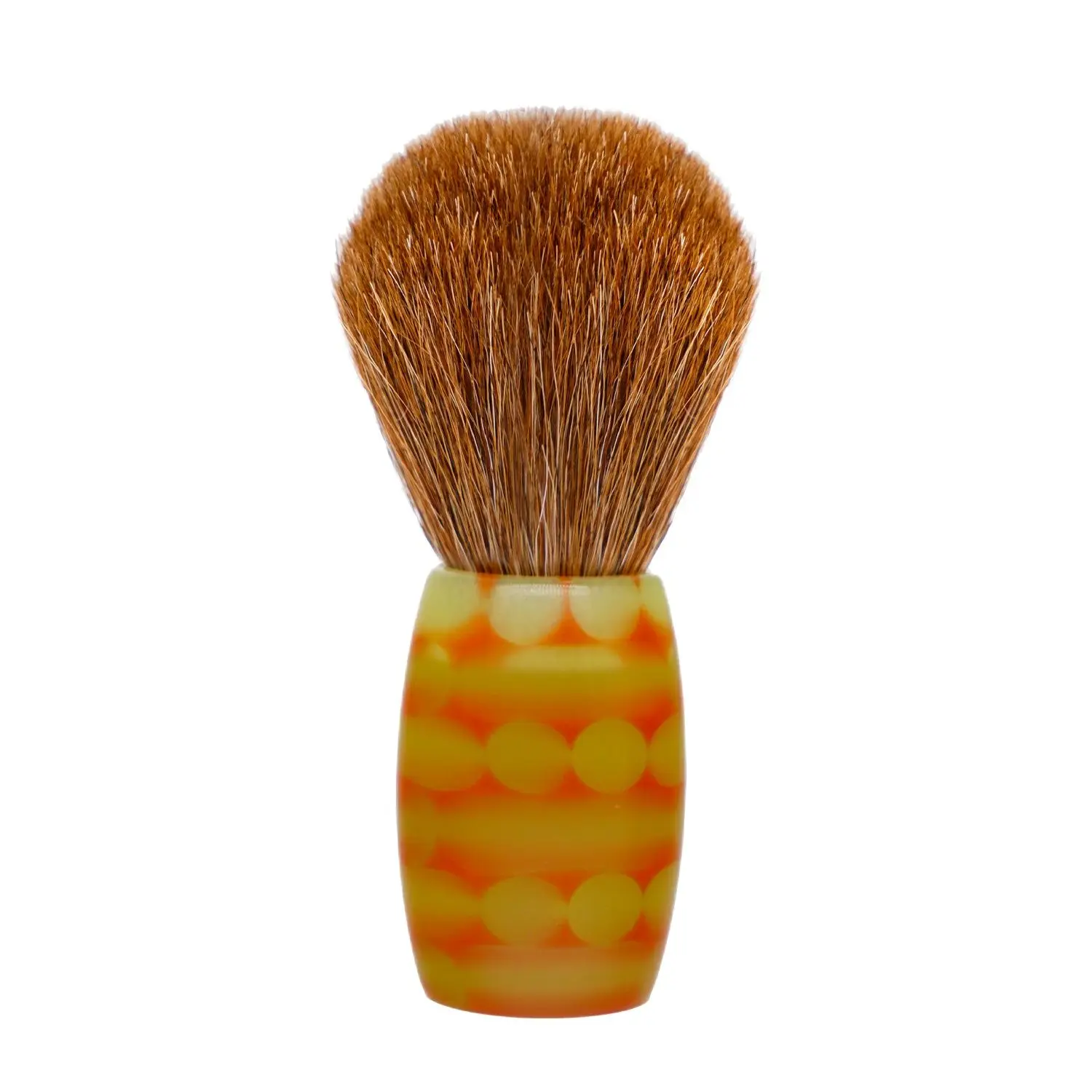 Boti brush Shaving Brush Brown Horse Hair Knot Bulb Type with Golden Carp Handle Men's Wet Shave Tools