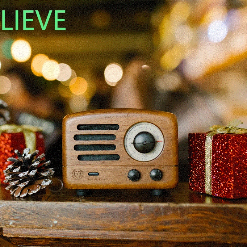 

Беспроводной Bluetooth-динамик Maowang OTR, Little Prince, Megawatt-2, ноутбук, винтажный, ореховый цвет, подарочная коробка