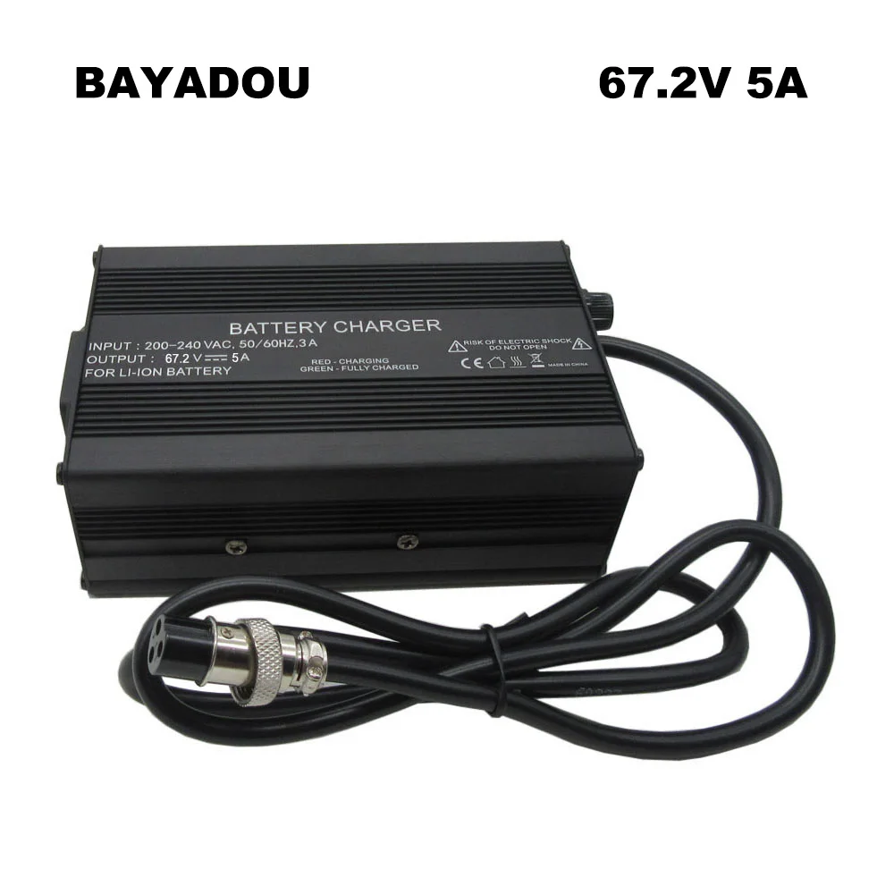 60V 67.2V 5A Li-ion Ebike Fast Charger GX16 16S 60 Volt 3A 8A 10A Lithium Electric Bicycle Scooter Motorcycle Battery Chargers