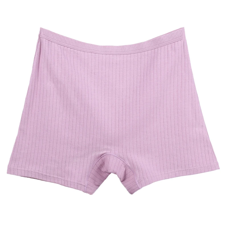 

High Waist Boyshorts Striped Panties Plus Size Underpants For Women Lingerie Breathable Cotton Underwear Female Intimates XL~6XL