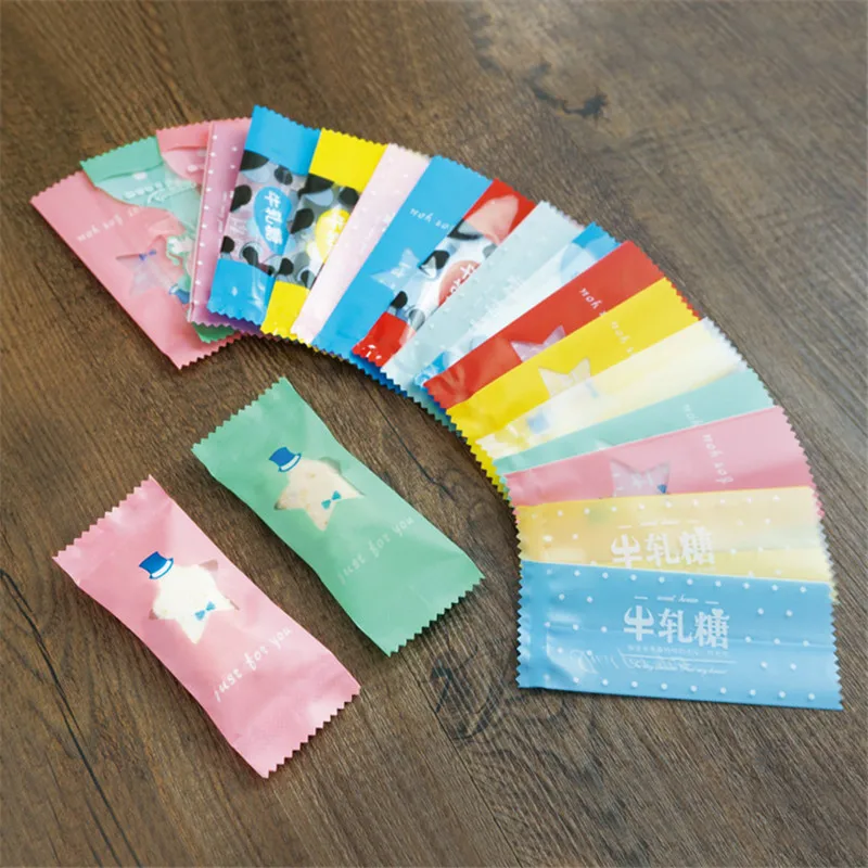 200 шт. 4x9 5 см DIY ручной работы сладкий нуга упаковочные пакеты для конфет молочные
