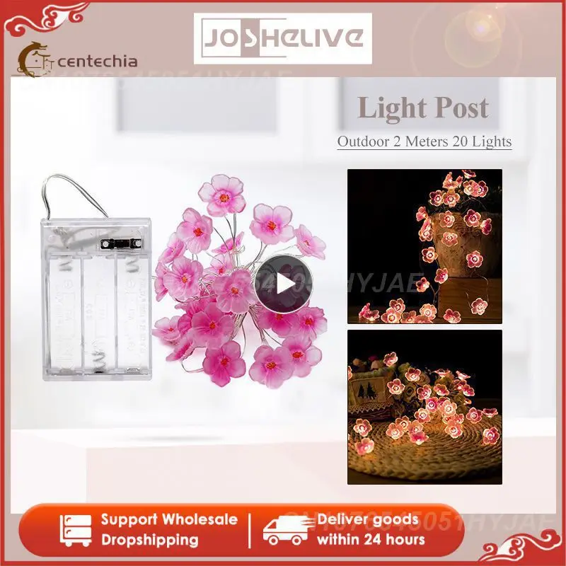 

Cherry Blossom Garland Fairy Lights 2M 20LEDS Christmas Tree String Lights For Wedding Garden Decoration Holiday Lighting Lamp