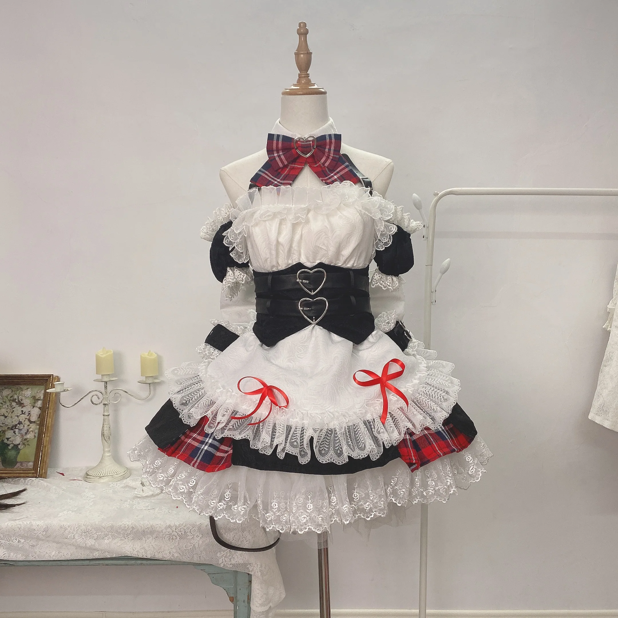 

Anime VTuber Hololive Sakamata Chloe Cosplay Costume Sweet Gorgeous Lovely Maid Uniform Activity Party Role Play Clothing