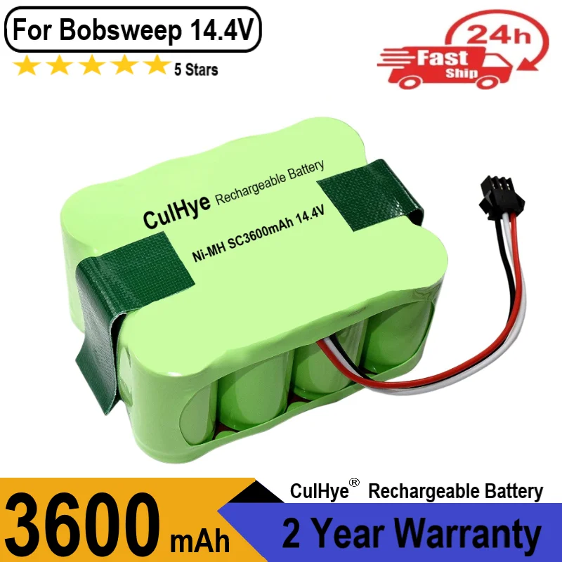 Ni-MH 14.4V 3600mAh Battery for Bobsweep 017144-TN bObi Classic BObi Pet Robotic Vacuum Cleane BQBS1000 BQBS1003