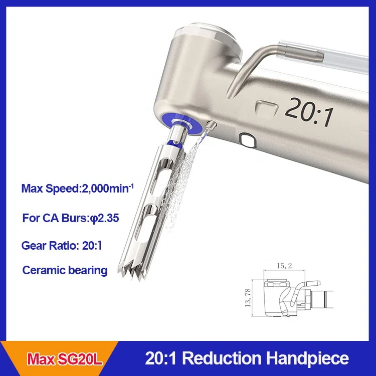 Низкоскоростной Den tal timax SG20L угловой для Implant mrówki светодиодный оптоволоконный
