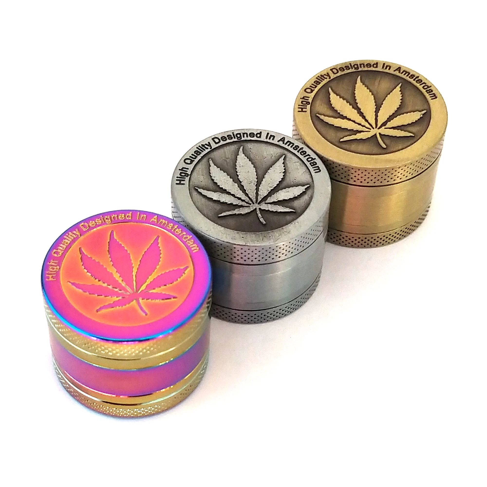 

Herb Tobacco Weed Grinder Smoking Accessories Metal 3 Layer Manual Hand Grass Spice Herb Grinder Miller Crusher Machine Gift