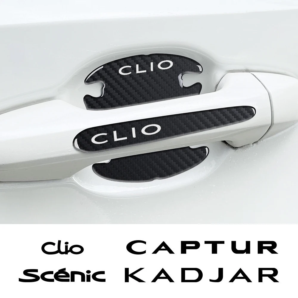 Наклейки на обложку ручки автомобиля для Renault Clio 4 Captur Kadjar Scenic Laguna Zoe Fluence 5 Koleos Thalia