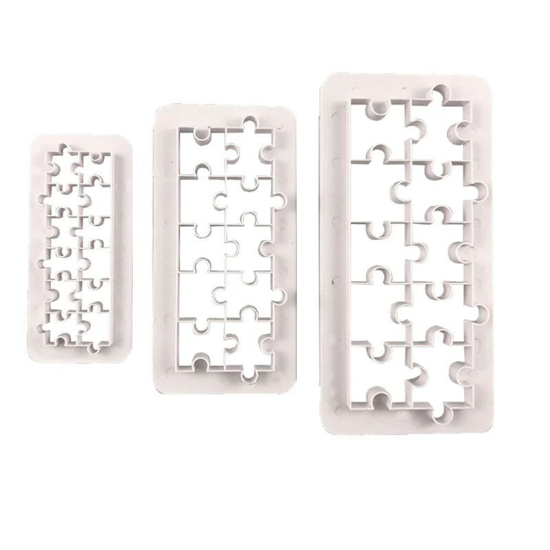 

3Pcs Wedding Cake Decorating Scrapers Pastry Smoother Cream Jigsaw Embossing Baking Tools Kitchen Bread Biscuit Dessert Mold