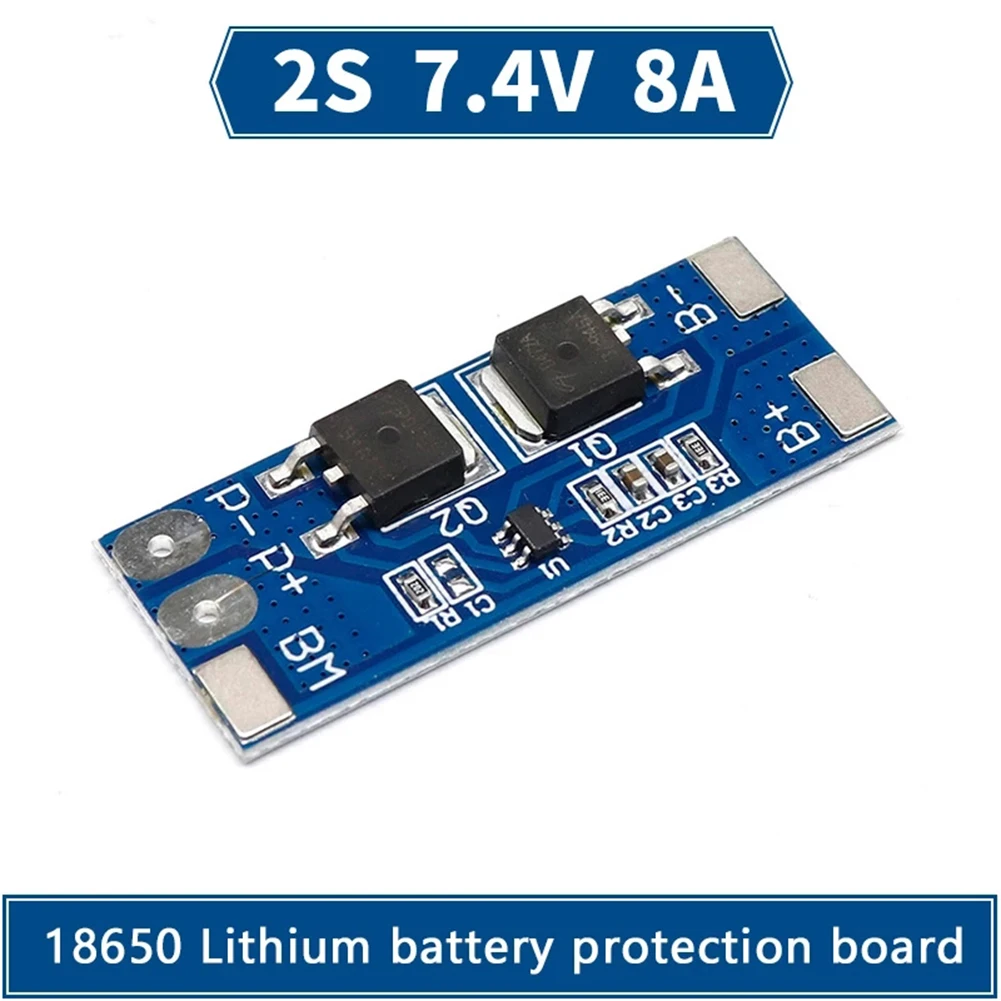 

2S 7.4V 8A Charger Protection PCB Board 18650 Lithium Battery Protection Board Power Tool Accessories HX-2s-D01