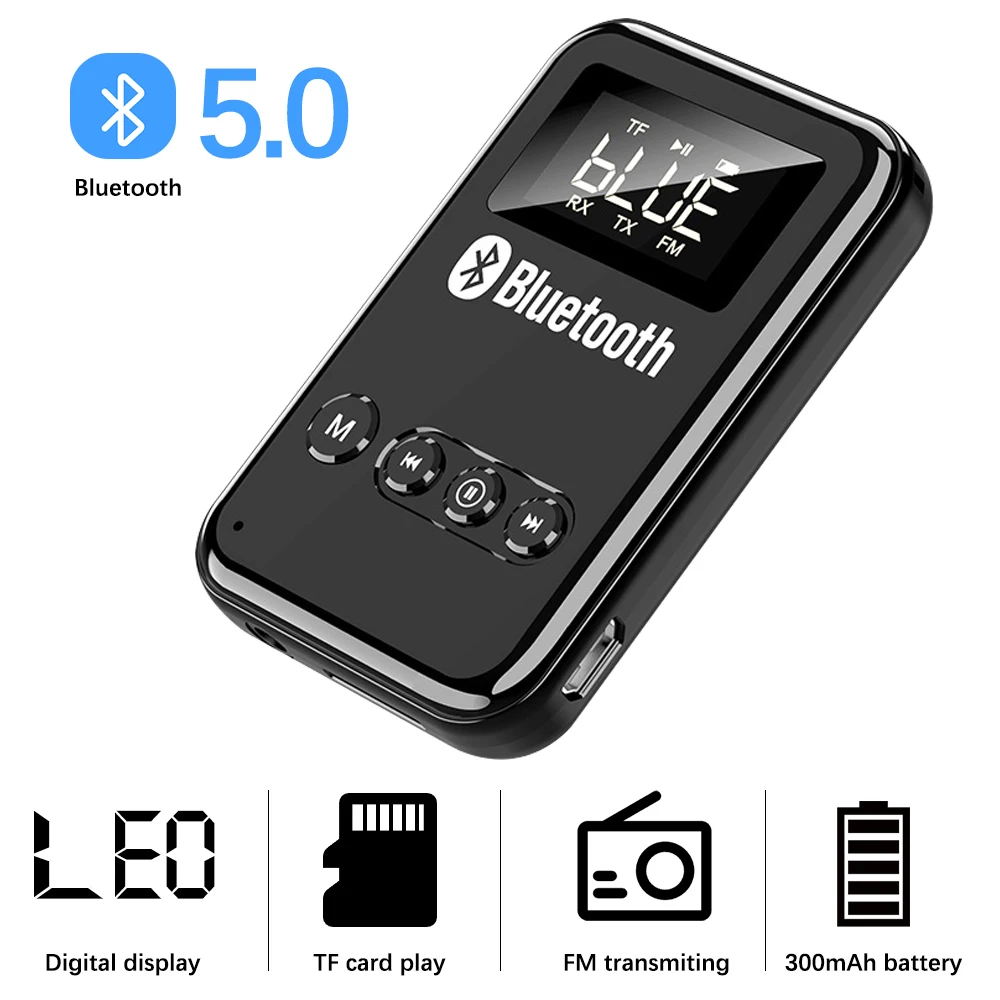 Автомобильный Аудиоадаптер Bluetooth 5 0 Беспроводной Передатчик-приемник Для