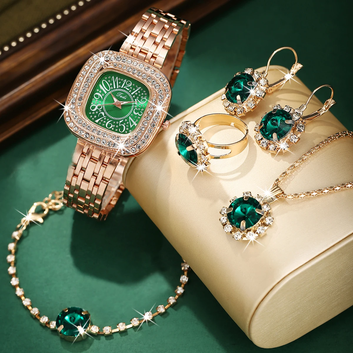 6 шт. женские кварцевые часы со стальным ремешком